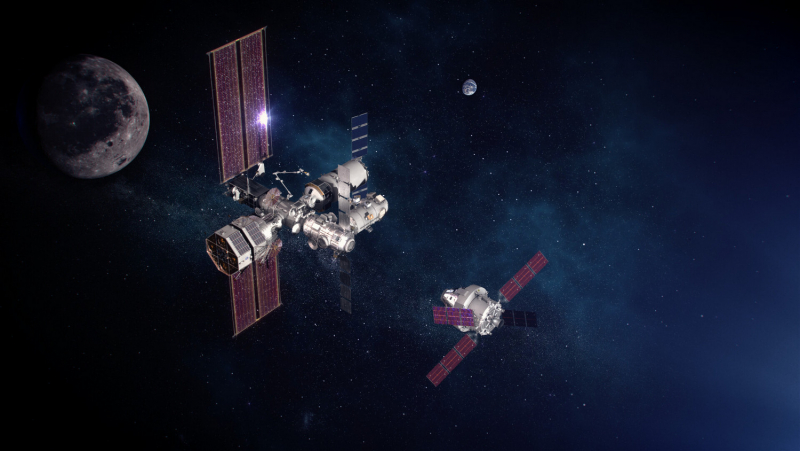  Станция «Лунные врата» и корабль «Орион» должны открыть для NASA «новую эру в исследованиях дальнего космоса». Графика NASA 
